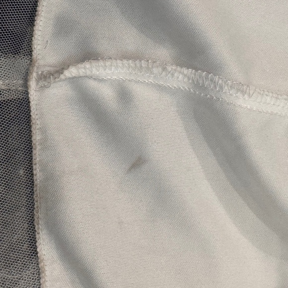 Say Yes to the Prom Juniors Embellished Strapless Cascade Gown Ivory Gold  SZ 7 - Picture 10 of 16